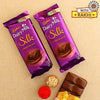 Rudraksha Elite Rakhi & Cadbury Silk Chocolates - Distacart