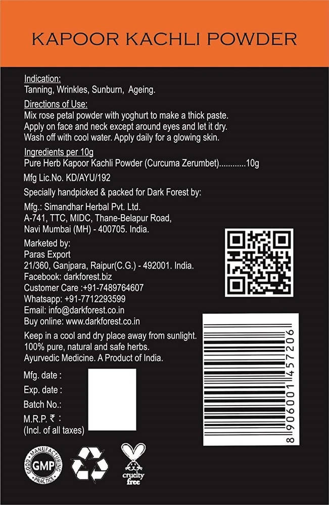 Dark Forest Kapur Kachri Powder - Distacart