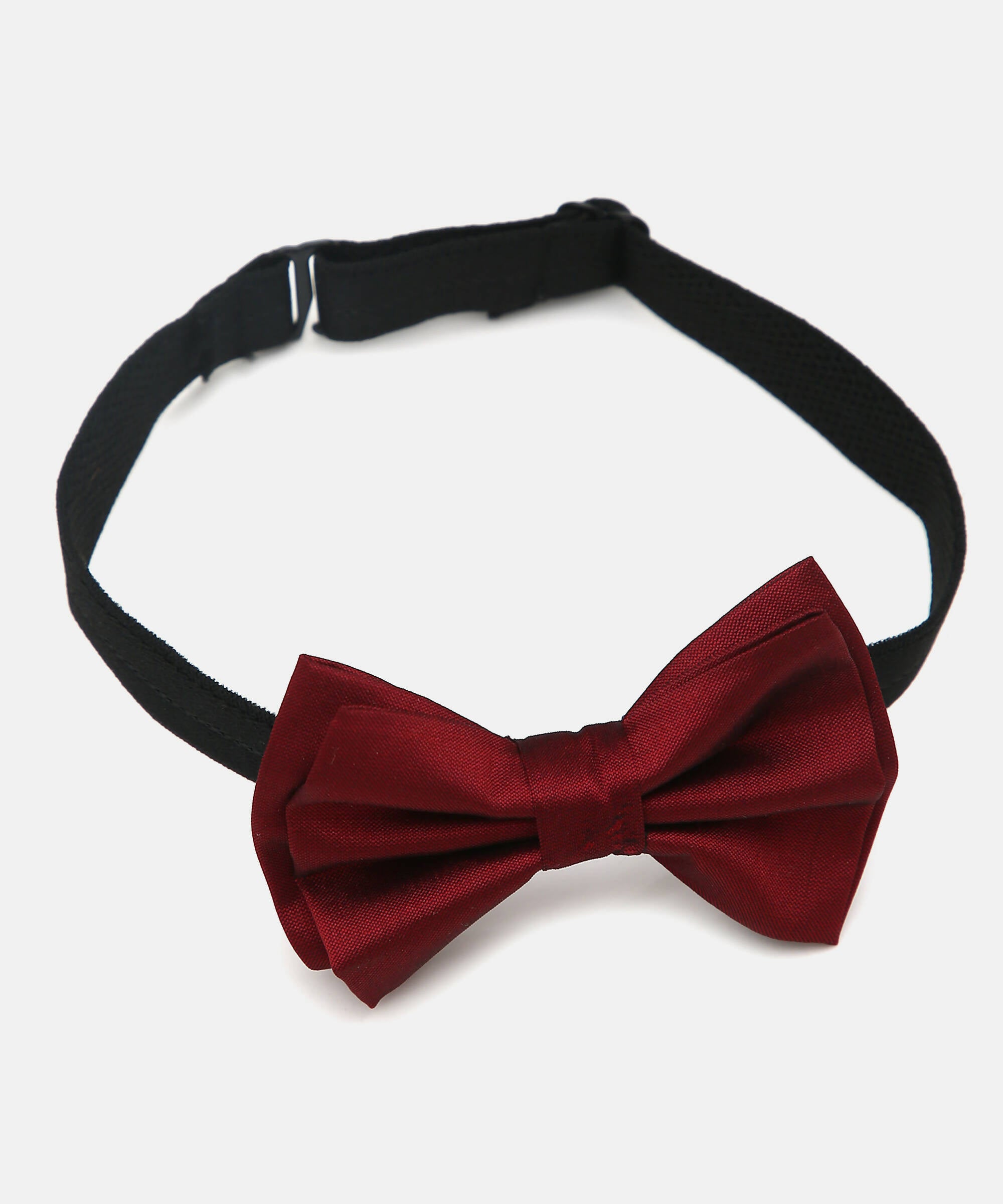 Manet Boys Solid Double Layer Bow - Maroon - Distacart
