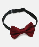 Thumbnail for Manet Boys Solid Double Layer Bow - Maroon - Distacart