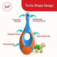 Thumbnail for LuvLap Turtle Shaped Baby Manual Toddler & Toothbrush - Distacart