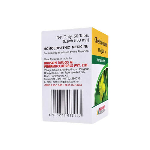 Bakson's Homeopathy Chelidonium Majus Tablets - Distacart