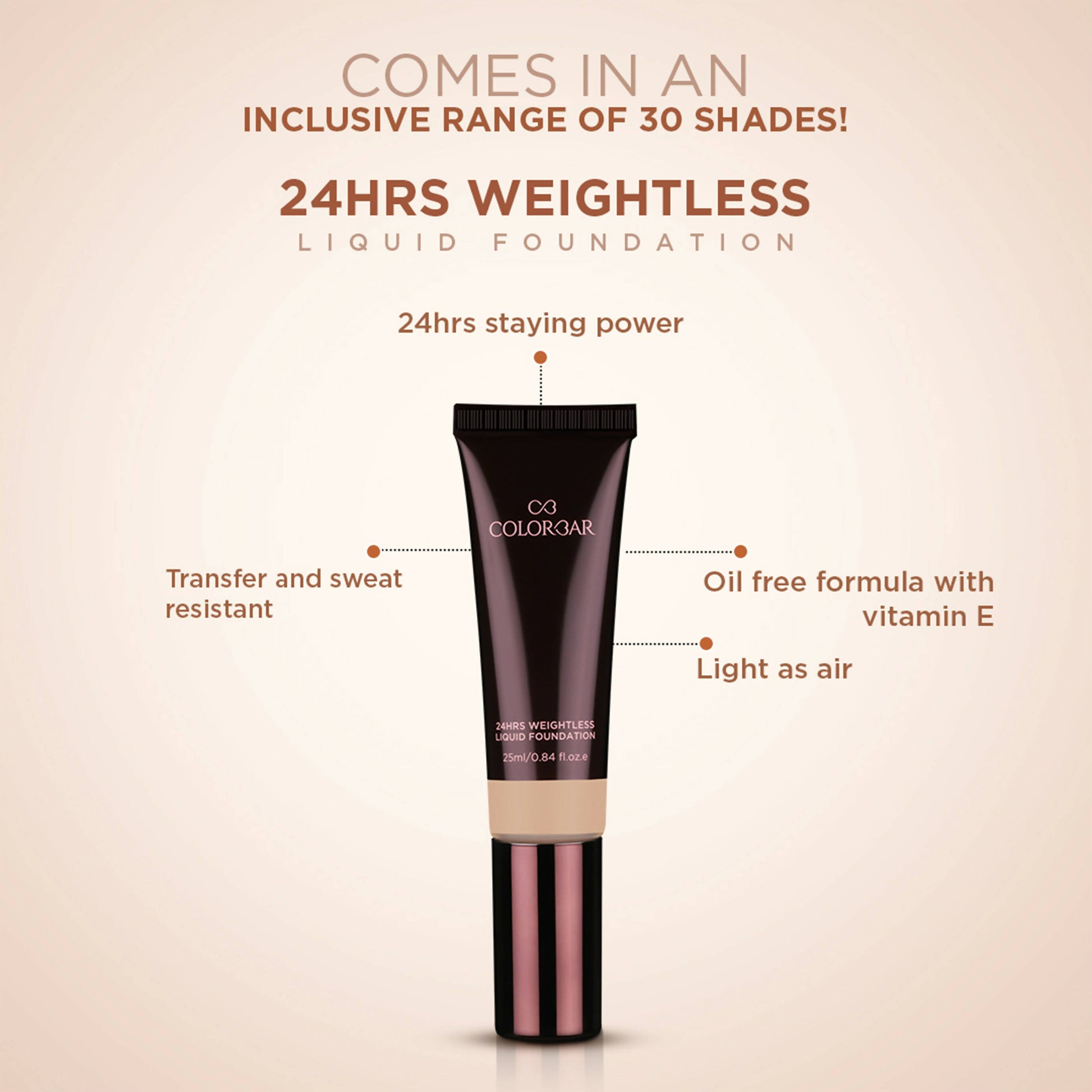 Colorbar 24Hrs Weightless Liquid Foundation Fw 2.3 - Distacart