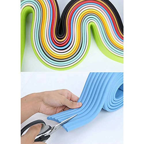 Safe-O-Kid Unique High Density- Prevents From Head Injury Multi-Functional 2 Meter Edge Guard - Grass Green - Distacart