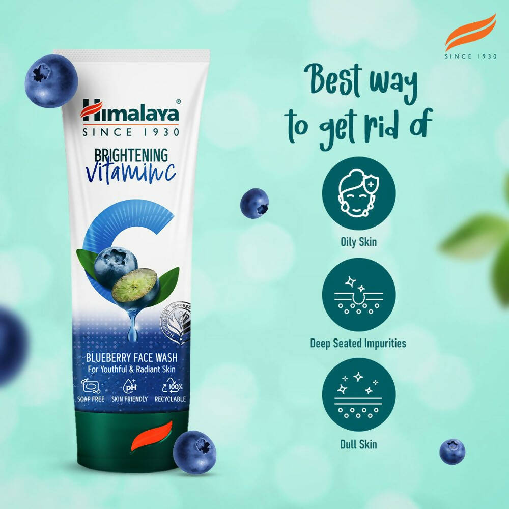 Himalaya Herbals Brightening Vitamin C Blueberry Face Wash - Distacart