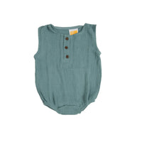 Thumbnail for Sunshine Baby Cute Organic Muslin Cotton Sleeveless Rompers For Babies - Teal - Distacart