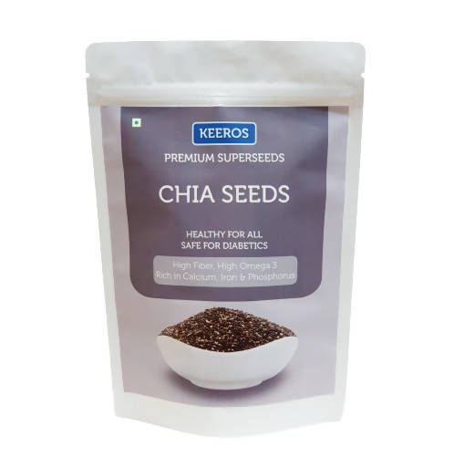 Keeros Premium Raw Chia Seeds (Black)