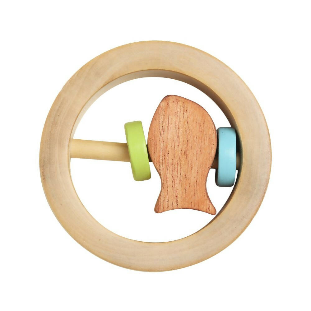Matoyi Wooden Baby Rattle Cum Teether - Distacart
