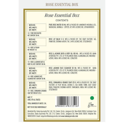 Kama Ayurveda Rose Essential Gift Box Ingredients