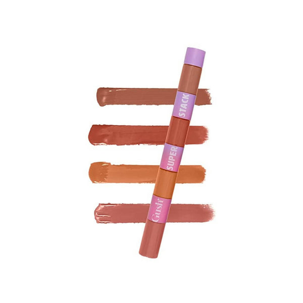 Gush Beauty X Palak Tiwari - Super Stack - Light Nudes 4-In-1 - Liquid Lipstick - Distacart