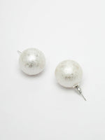 Thumbnail for NVR Women's White Color Moon Stud Earrings - Distacart