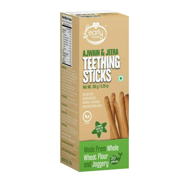 Early Foods Whole Wheat Ajwain Jaggery Teething Sticks - Distacart