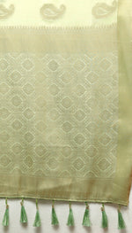 Thumbnail for Lorenvalley Fashion Seagreen Cotton Woven Design with Zari Weaving Design Saree - Distacart