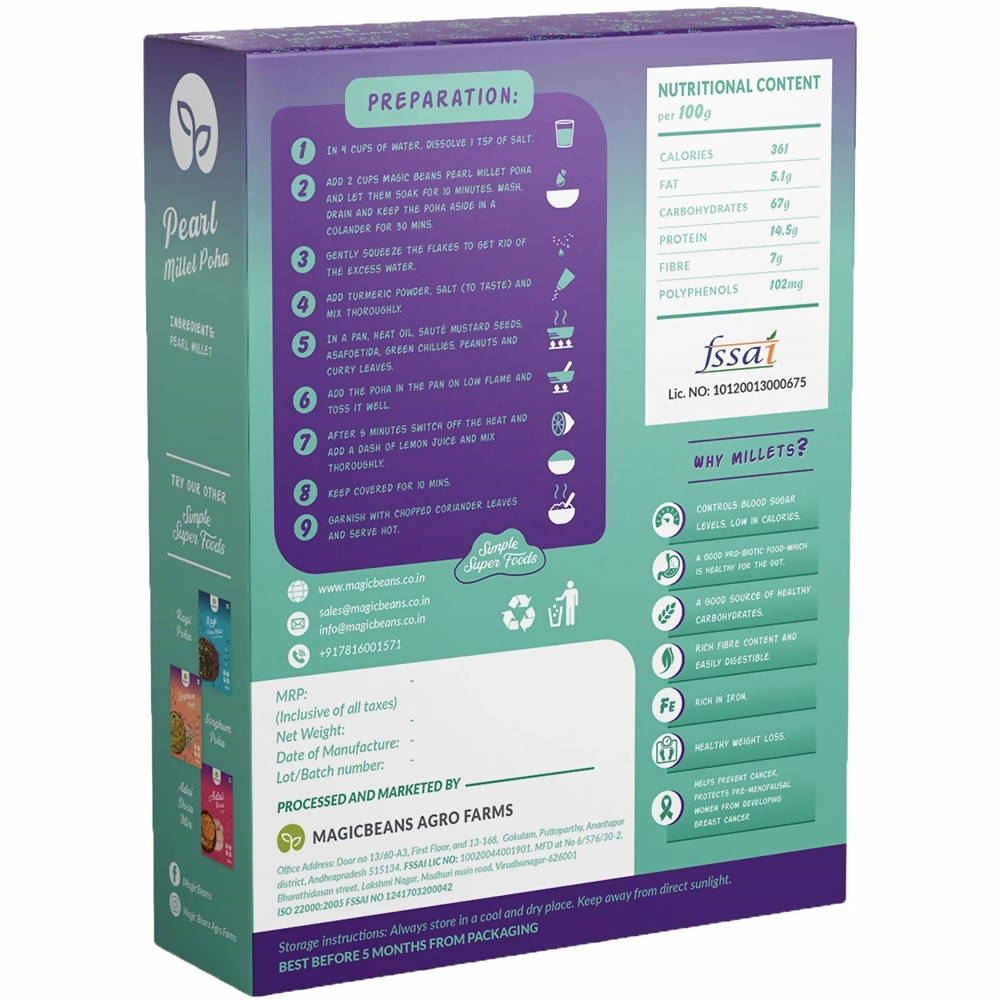 Magicbeans Pearl Millet/ Bajra Poha