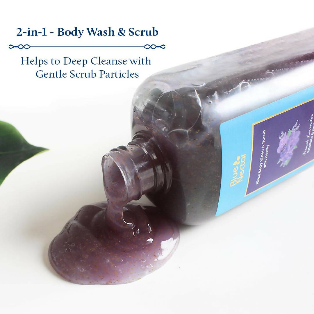 Blue Nectar Niraa Body Wash & Scrub with Honey - French Lavender - Distacart