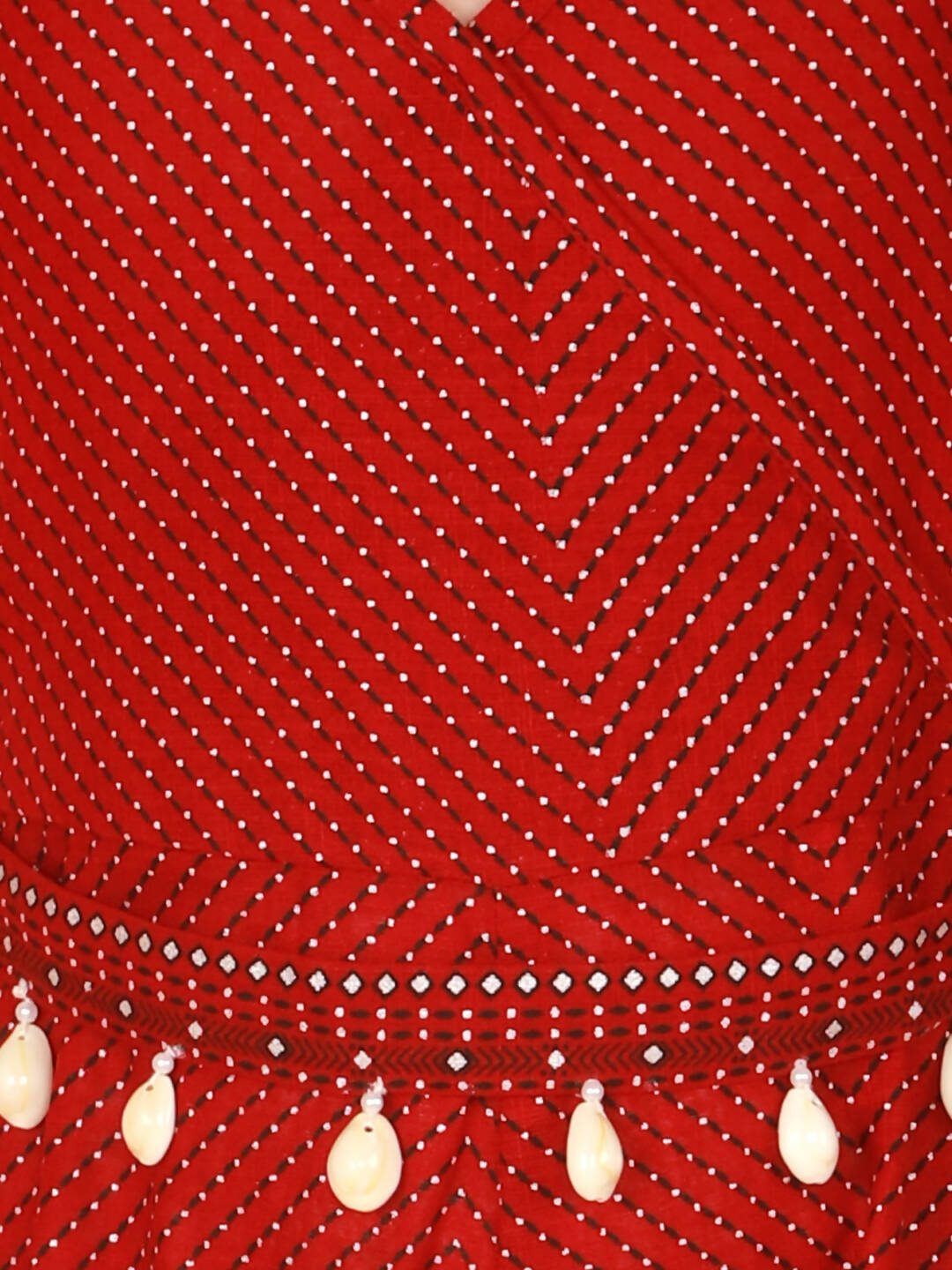 Lil Drama Girls Printed Jumpsuit - Red - Distacart