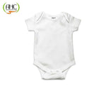 Thumbnail for AHC Soft Cotton Short-Sleeve Bodysuits Solid Onesies New Born Infant Dress - Blue/Grey/Green - Distacart