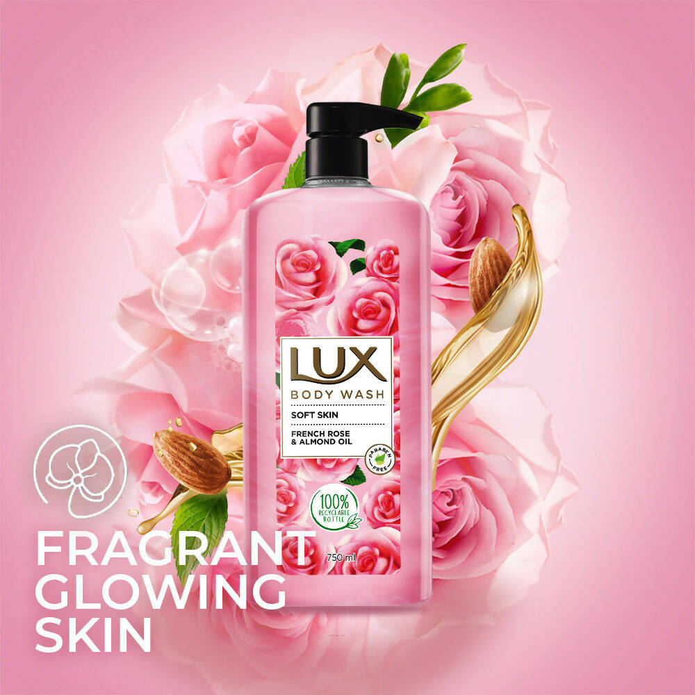 Lux Body Wash with French Rose Fragrance & Almond Oil - Distacart
