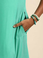 Thumbnail for Sea Green Men Viscose rayon Solid Straight Shirt - Mahotsav - Distacart