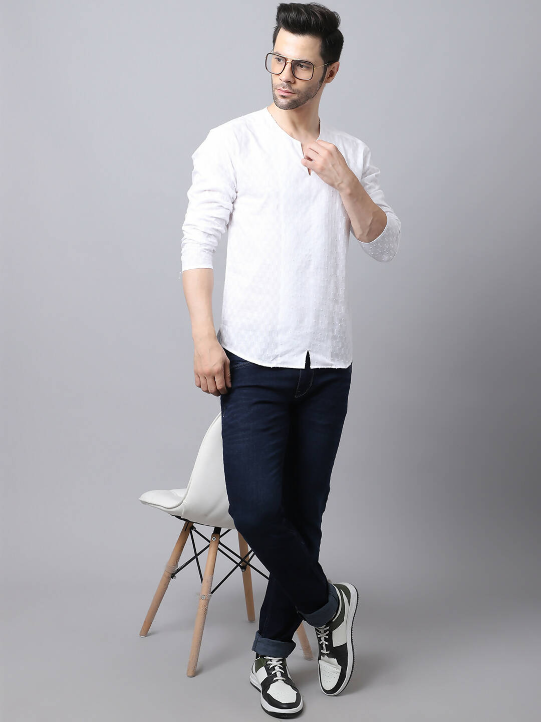 Even Apparels White Pure Cotton Embroided Kurta - Distacart