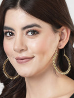 Thumbnail for NVR Women Golden Full Circular Hoop Earrings - Distacart