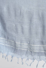 Thumbnail for Mominos Fashion Moeza Women's Linen Cotton Silver Border Grey Dupatta - Distacart
