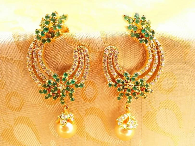 Green AD Fashion Earrings