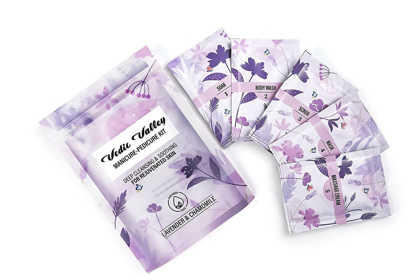 Vedic Valley Manicure and Pedicure Kit - Lavender and Chamomile - Distacart