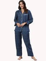 Thumbnail for NOZ2TOZ Women's Blue Printed Nightsuit - Distacart