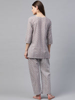 Thumbnail for NOZ2TOZ Women's Grey Printed Loungewear/Nightwear - Distacart