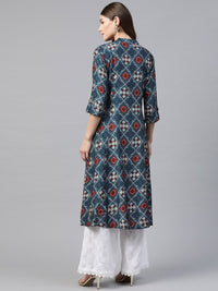 Thumbnail for NOZ2TOZ Women's A-Line Printed Rayon Kurta - Distacart