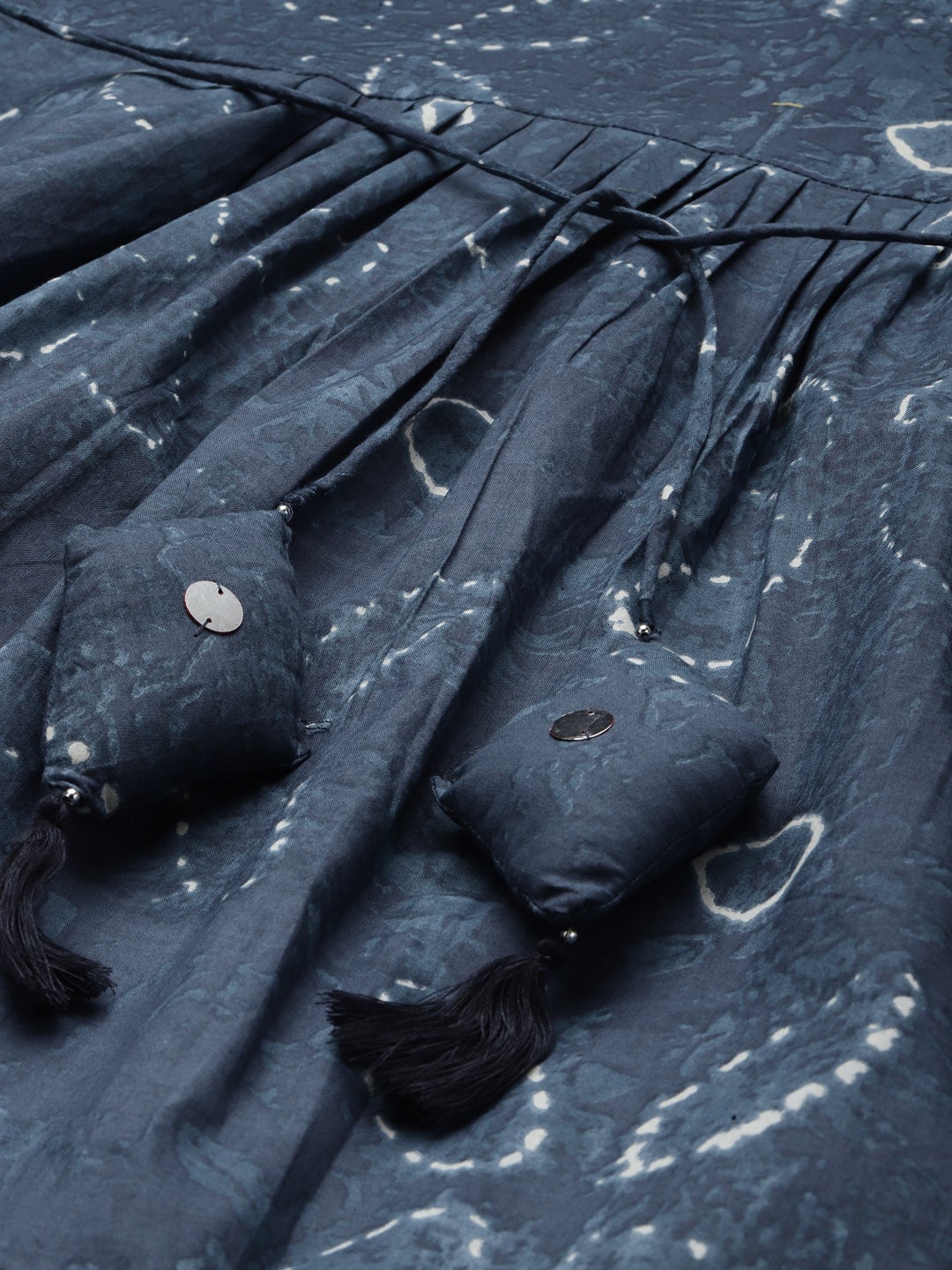 Wahe-NOOR Women's Blue Cotton Kurta Pant Set - Distacart