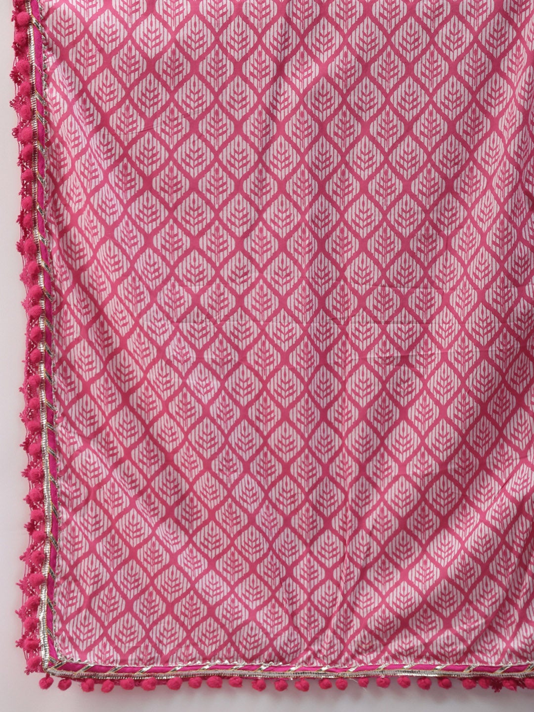 NOZ2TOZ Women's Pink Cotton Sleeves Less Anarkali Sharara Set With Dupatta - Distacart