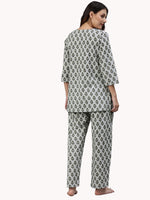 Thumbnail for Wahe-NOOR Women's Grey Color Cotton Loungewear/Nightwear - Distacart
