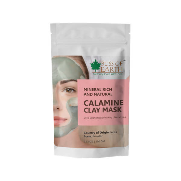 Bliss of Earth Mineral Rich And Natural Calamine Clay Mask - Distacart