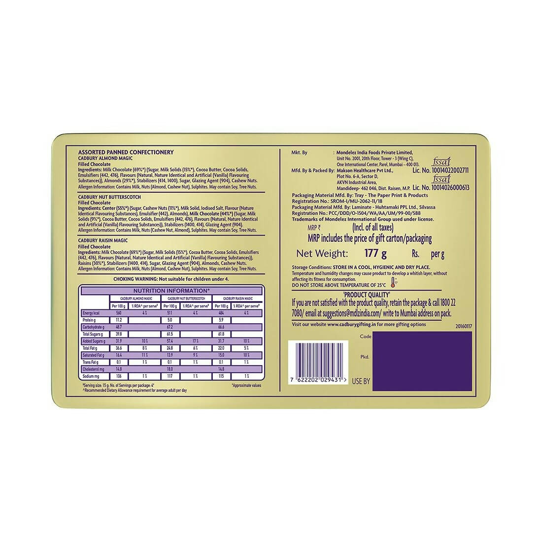 Cadbury Celebrations Rich Dry Fruit Collection Chocolate - Distacart