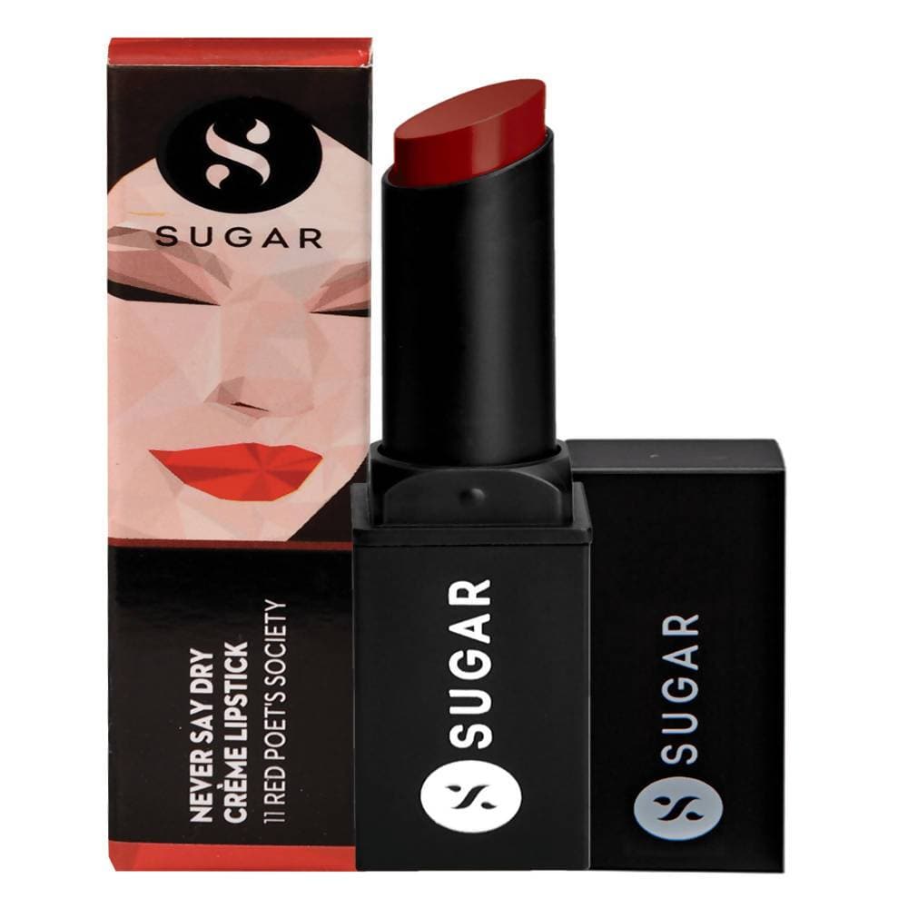 Sugar Never Say Dry Creame Lipstick - Red Poet's Society (Classic Red) - Distacart