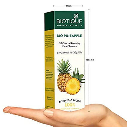 Biotique Advanced Ayurveda Bio Pineapple Oil Control Foaming Face Cleanser - Distacart