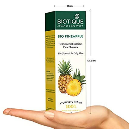 Biotique Advanced Ayurveda Bio Pineapple Oil Control Foaming Face Cleanser - Distacart