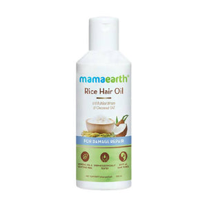 Mamaearth Rice Hair Oil with Rice Bran & Coconut Oil For Damage Repair - Distacart