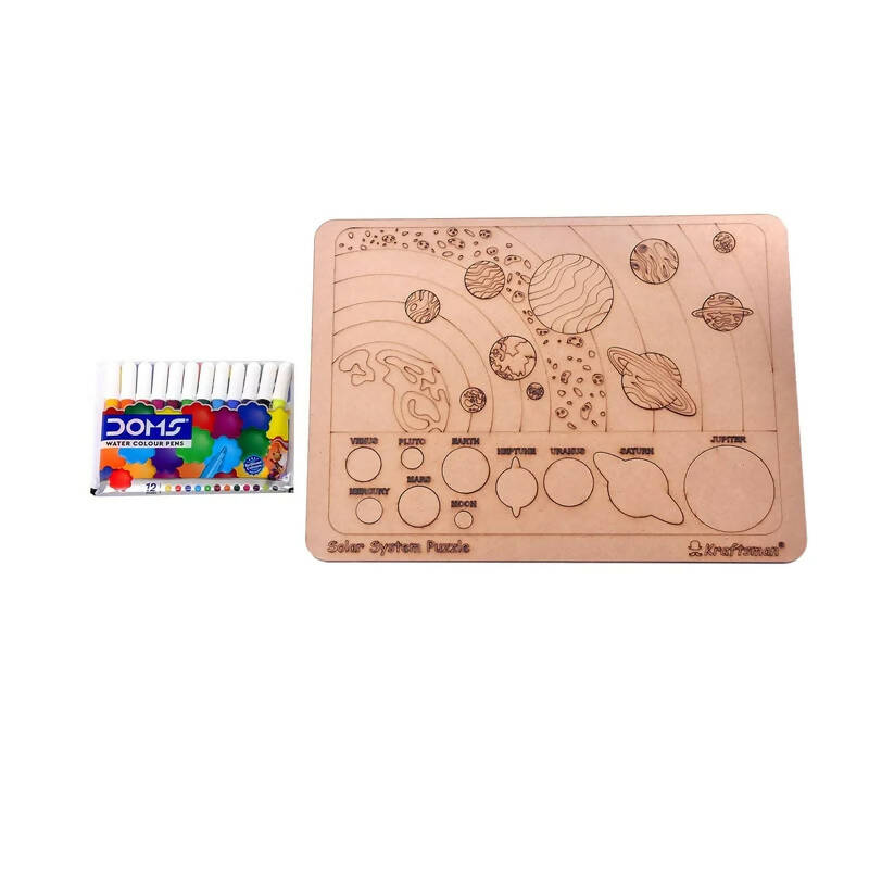 Kraftsman Solar System Learning Puzzle Board | Color Kit included - Distacart