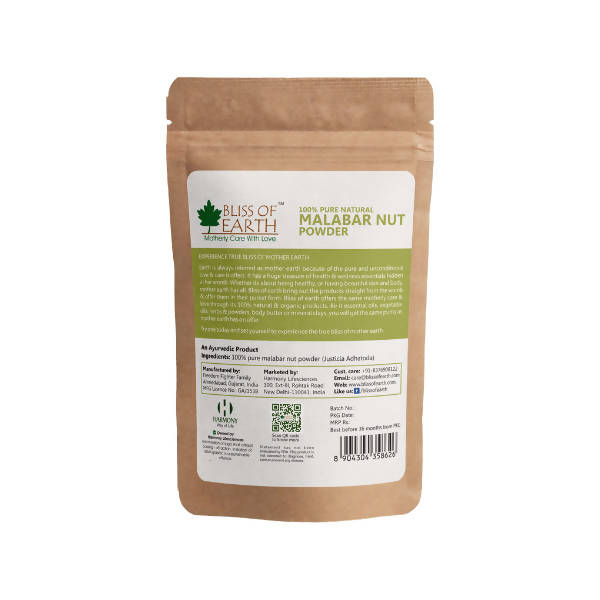 Bliss of Earth 100% Pure Natural Malabar Nut Powder - Distacart