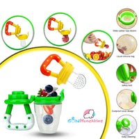 Thumbnail for Goodmunchkins Silicone Spoon Food Feeder & Fruit Feeder for Toddlers Food Grade Silicone Bottle 90ml-Green - Distacart