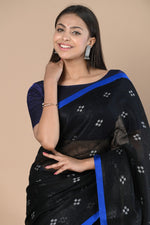 Thumbnail for Very Much Indian Pure Linen Saree With Sleek Border and Exclusive Design - Distacart
