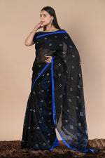 Thumbnail for Very Much Indian Pure Linen Saree With Sleek Border and Exclusive Design - Distacart