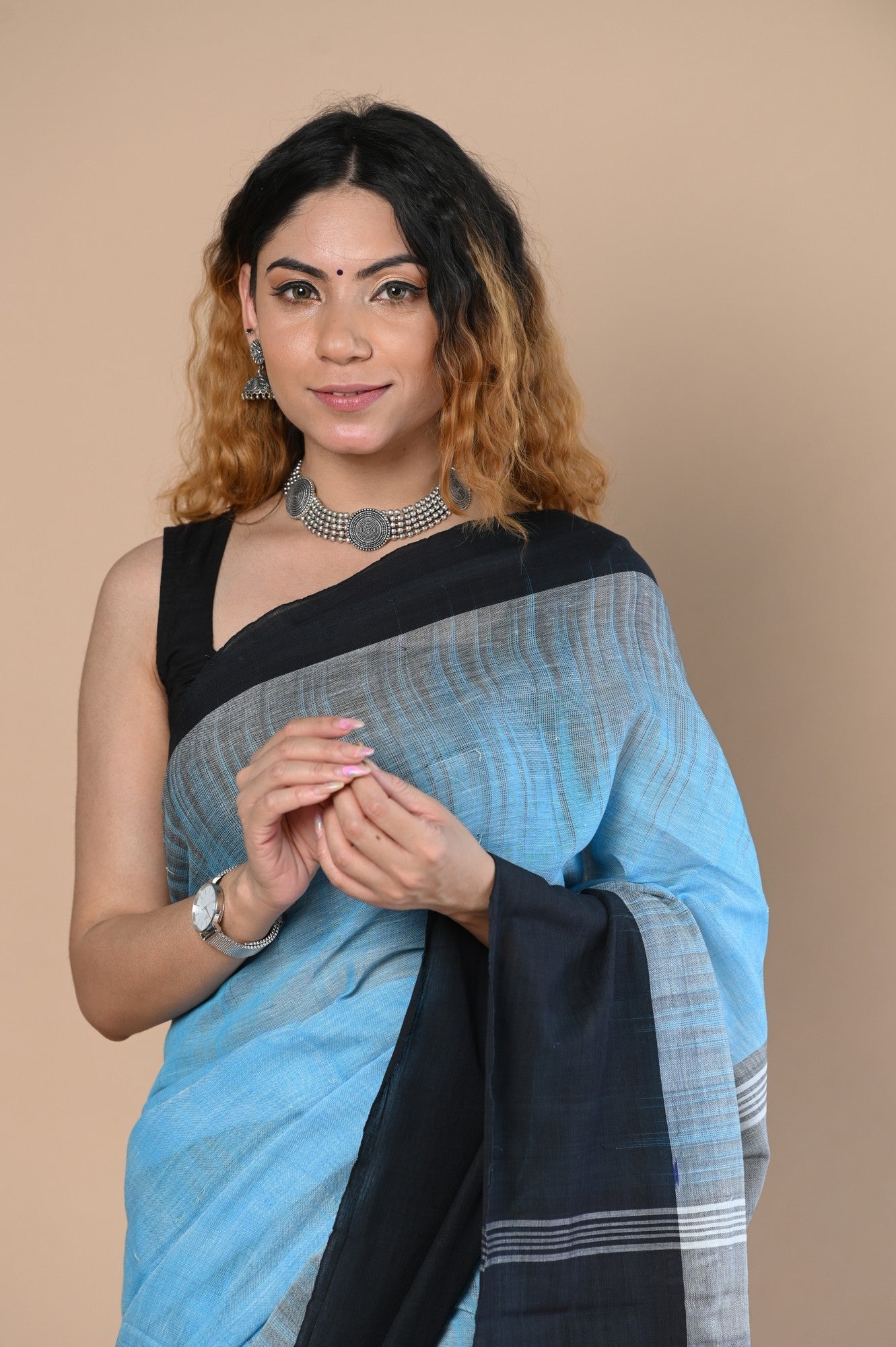 Very Much Indian Handloom Pure Cotton Saree With Handwoven Buttis - Distacart