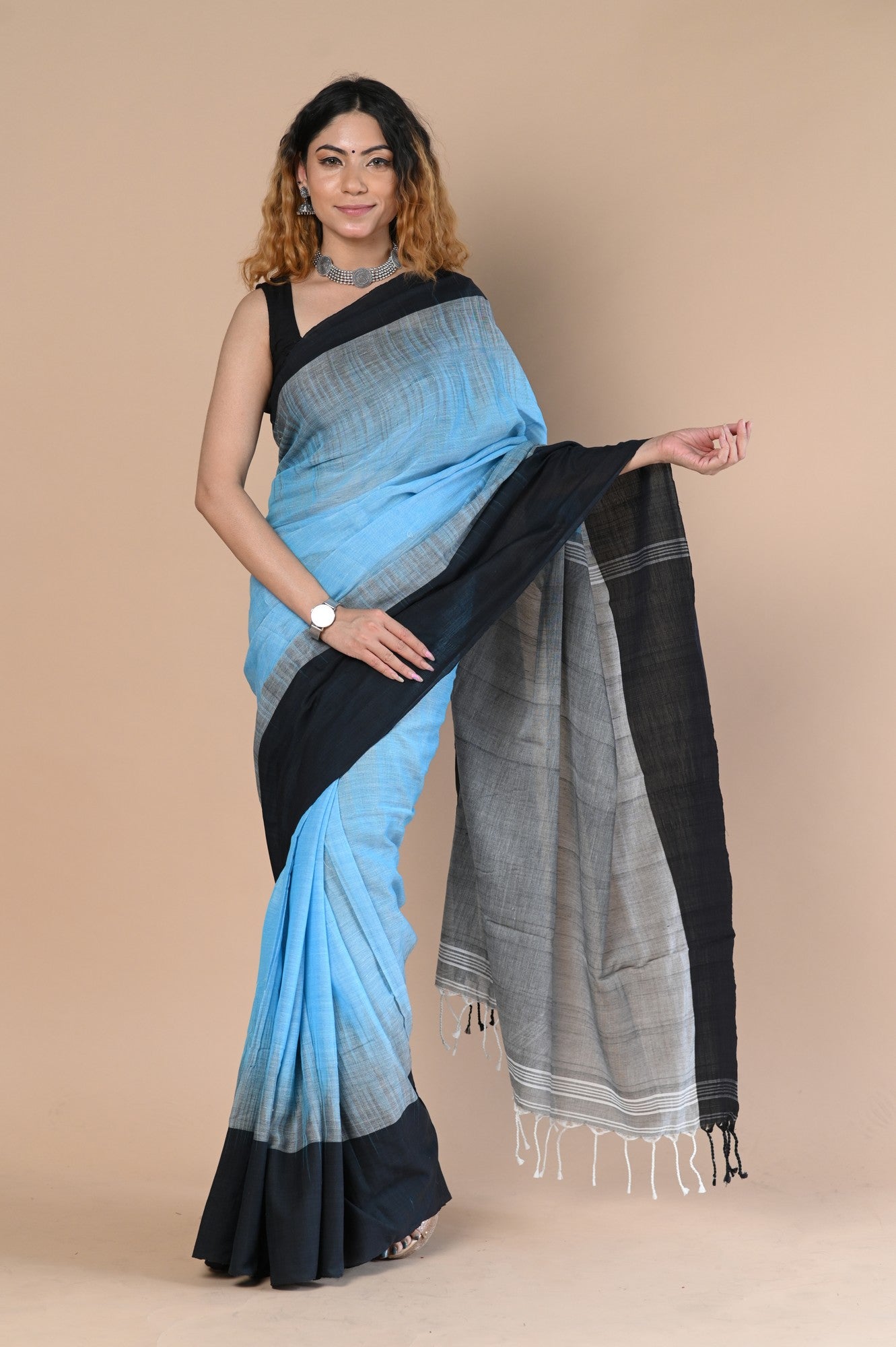 Very Much Indian Handloom Pure Cotton Saree With Handwoven Buttis - Distacart