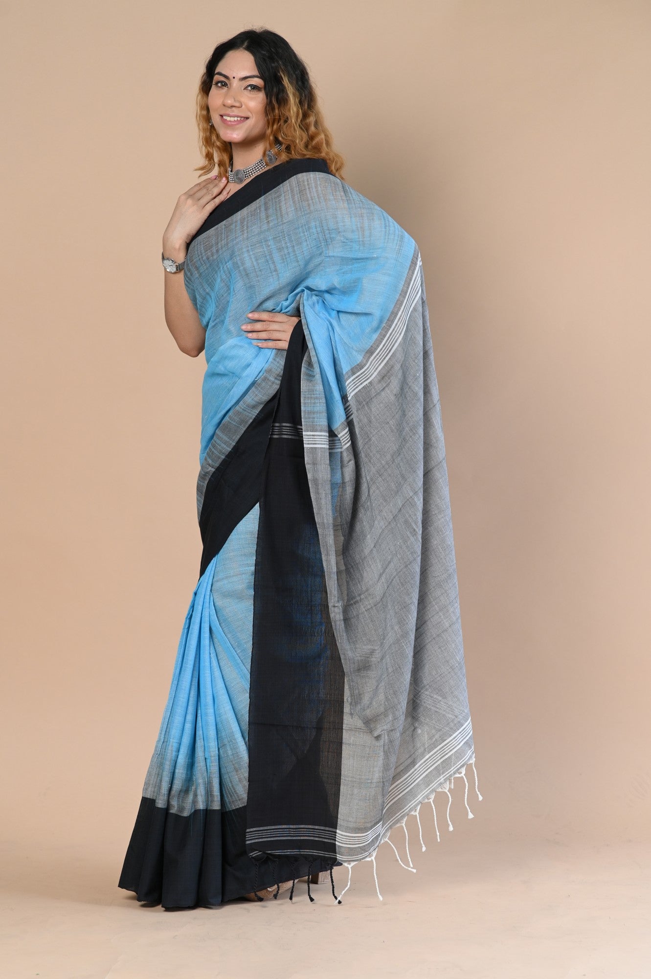 Very Much Indian Handloom Pure Cotton Saree With Handwoven Buttis - Distacart