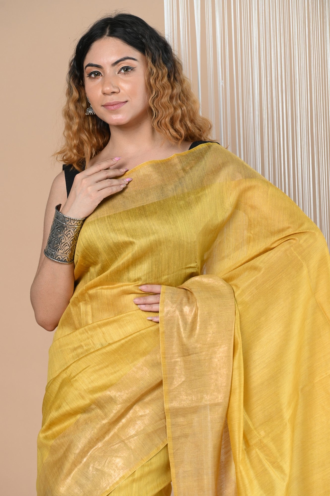 Very Much Indian Exclusive Pure Moonga Tussar Silk Saree With Beautiful Border - Distacart