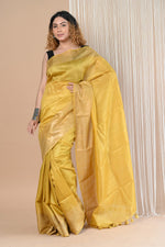 Thumbnail for Very Much Indian Exclusive Pure Moonga Tussar Silk Saree With Beautiful Border - Distacart